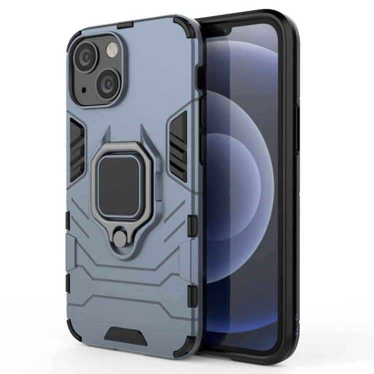 For iPhone 13 mini Shockproof PC + TPU Protective Case with Magnetic Ring Holder