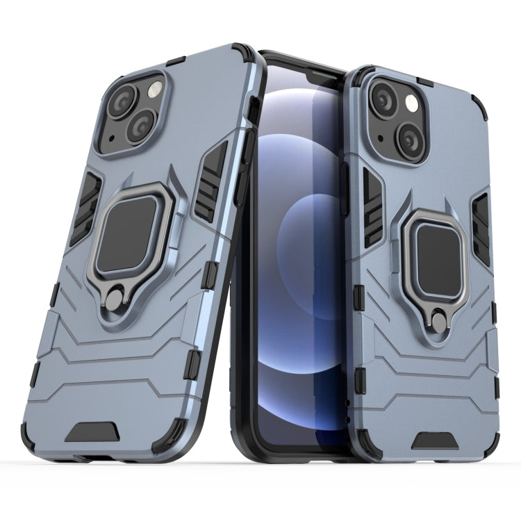 For iPhone 13 mini Shockproof PC + TPU Protective Case with Magnetic Ring Holder