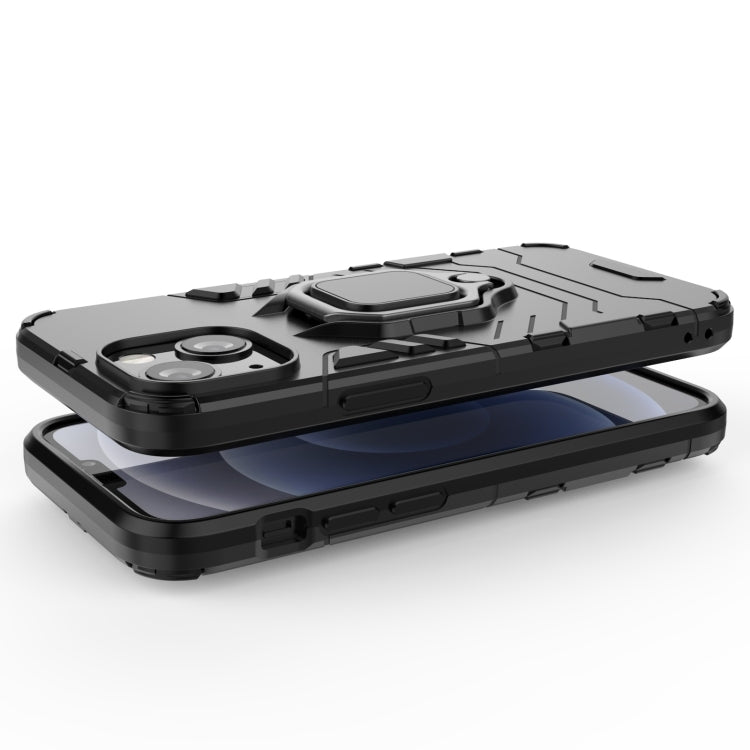 For iPhone 13 mini Shockproof PC + TPU Protective Case with Magnetic Ring Holder