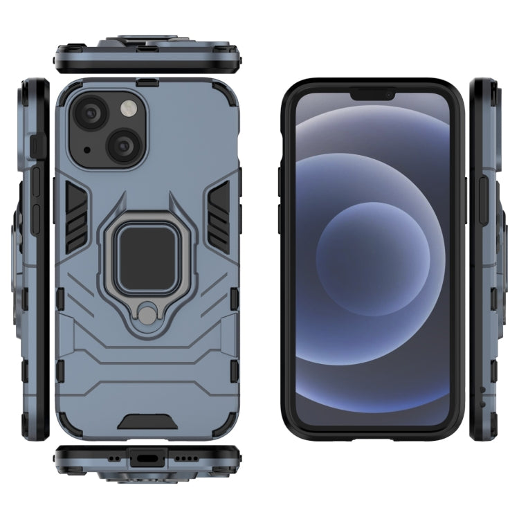 For iPhone 13 mini Shockproof PC + TPU Protective Case with Magnetic Ring Holder