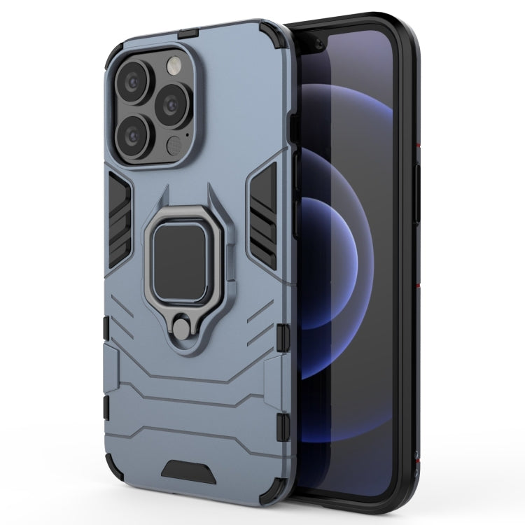For iPhone 13 Pro Shockproof PC + TPU Protective Case with Magnetic Ring Holder