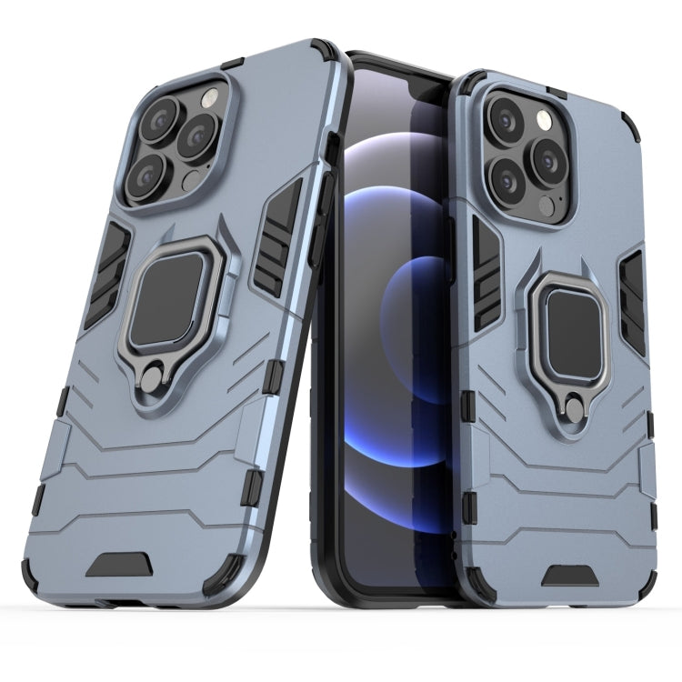 For iPhone 13 Pro Shockproof PC + TPU Protective Case with Magnetic Ring Holder
