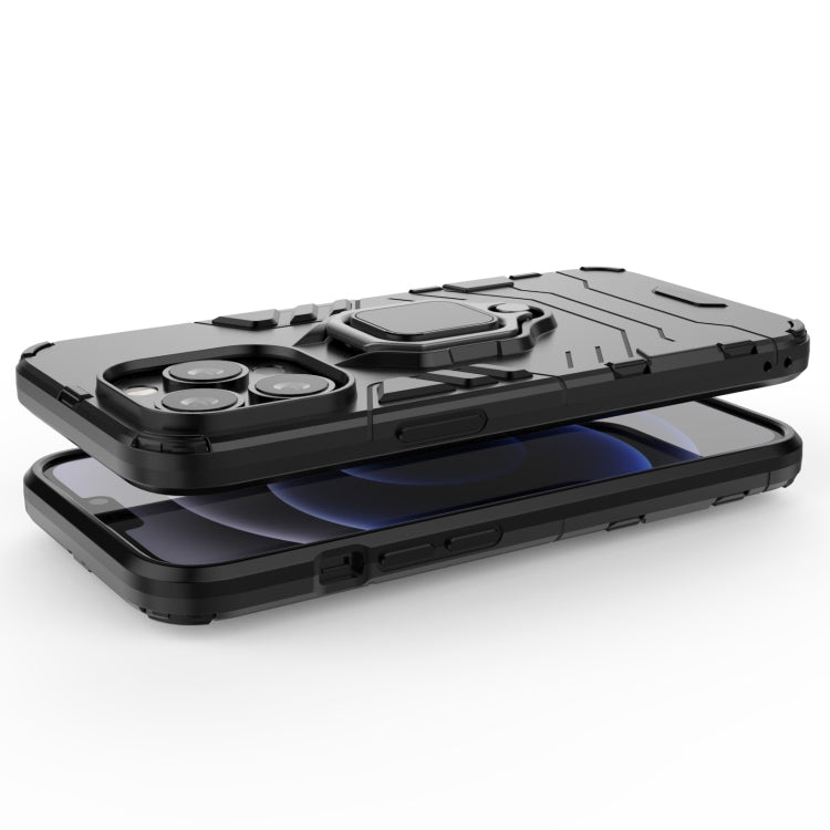 For iPhone 13 Pro Shockproof PC + TPU Protective Case with Magnetic Ring Holder