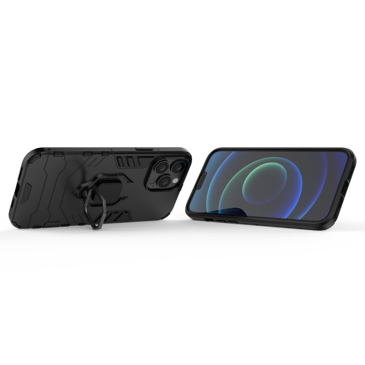 For iPhone 13 Pro Max Shockproof PC + TPU Protective Case with Magnetic Ring Holder