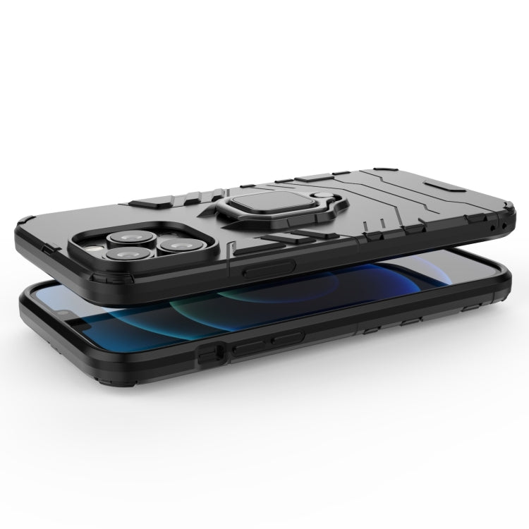 For iPhone 13 Pro Max Shockproof PC + TPU Protective Case with Magnetic Ring Holder
