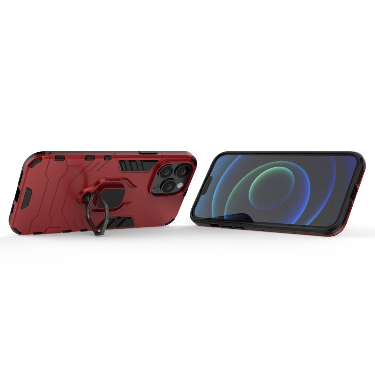 For iPhone 13 Pro Max Shockproof PC + TPU Protective Case with Magnetic Ring Holder