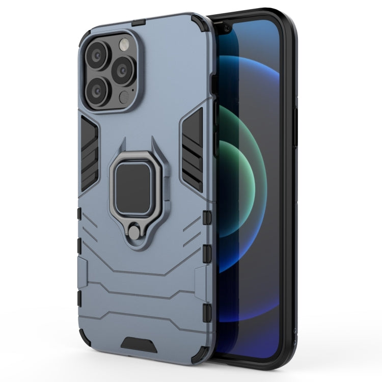 For iPhone 13 Pro Max Shockproof PC + TPU Protective Case with Magnetic Ring Holder