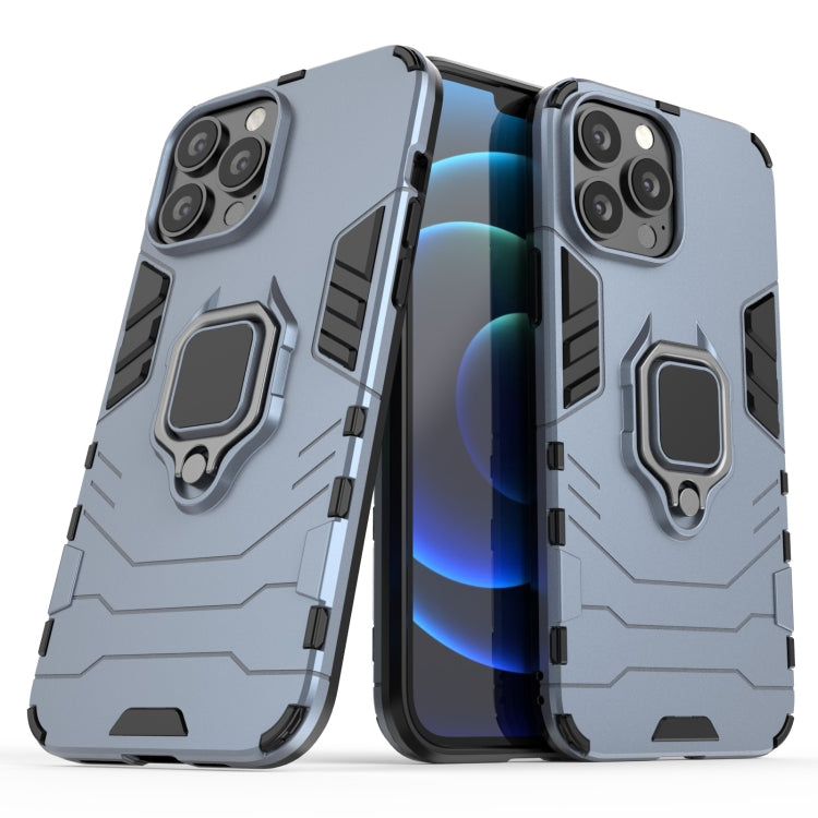 For iPhone 13 Pro Max Shockproof PC + TPU Protective Case with Magnetic Ring Holder