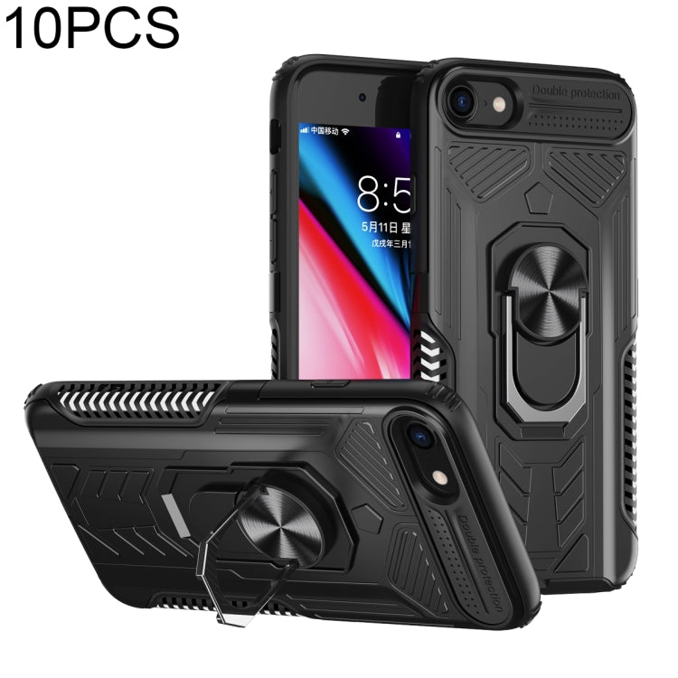 10 PCS Shield Armor PC+TPU Protective Case with 360 Degree Rotation Ring Holder For iPhone 6 Plus