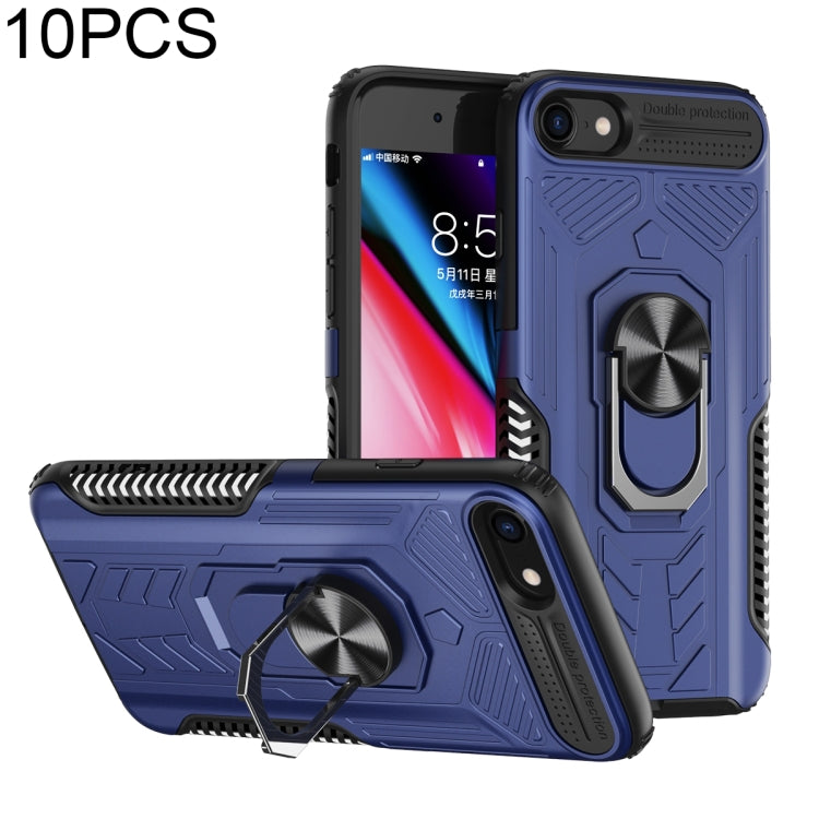 10 PCS Shield Armor PC+TPU Protective Case with 360 Degree Rotation Ring Holder For iPhone 6 Plus