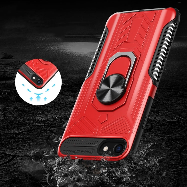 10 PCS Shield Armor PC+TPU Protective Case with 360 Degree Rotation Ring Holder For iPhone 8 Plus / 7 Plus
