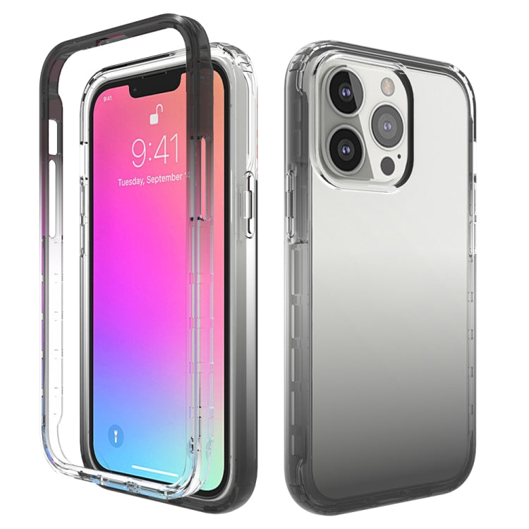 For iPhone 13 Pro Shockproof High Transparency Two-color Gradual Change PC+TPU Candy Colors Protective Case