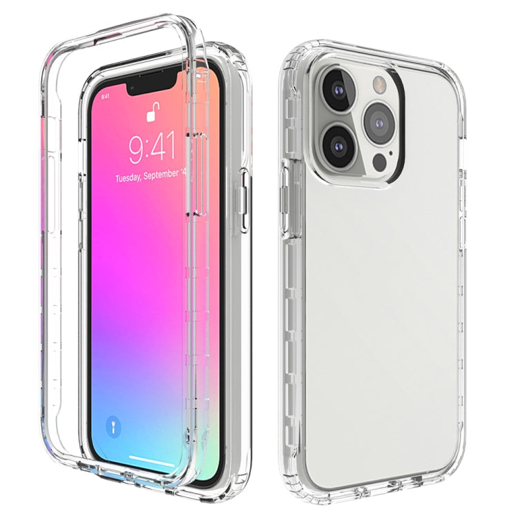 For iPhone 13 Pro Shockproof High Transparency Two-color Gradual Change PC+TPU Candy Colors Protective Case