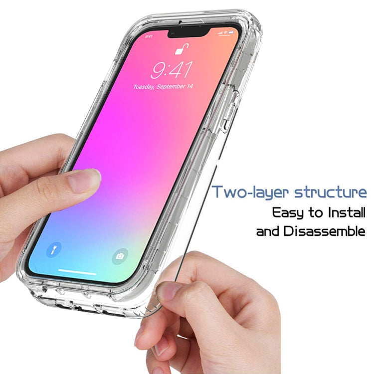 For iPhone 13 Pro Shockproof High Transparency Two-color Gradual Change PC+TPU Candy Colors Protective Case