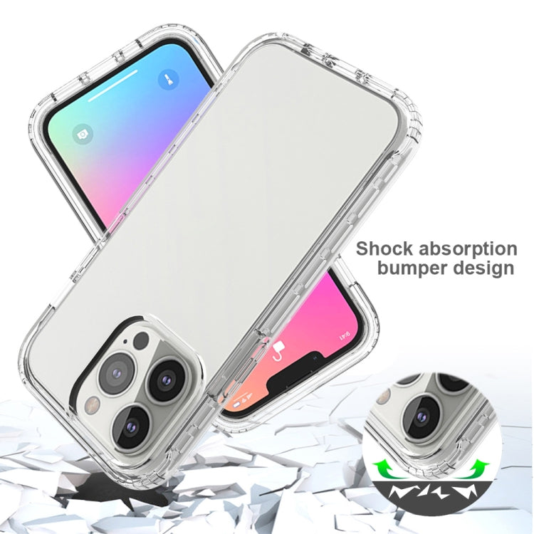 For iPhone 13 Pro Shockproof High Transparency Two-color Gradual Change PC+TPU Candy Colors Protective Case
