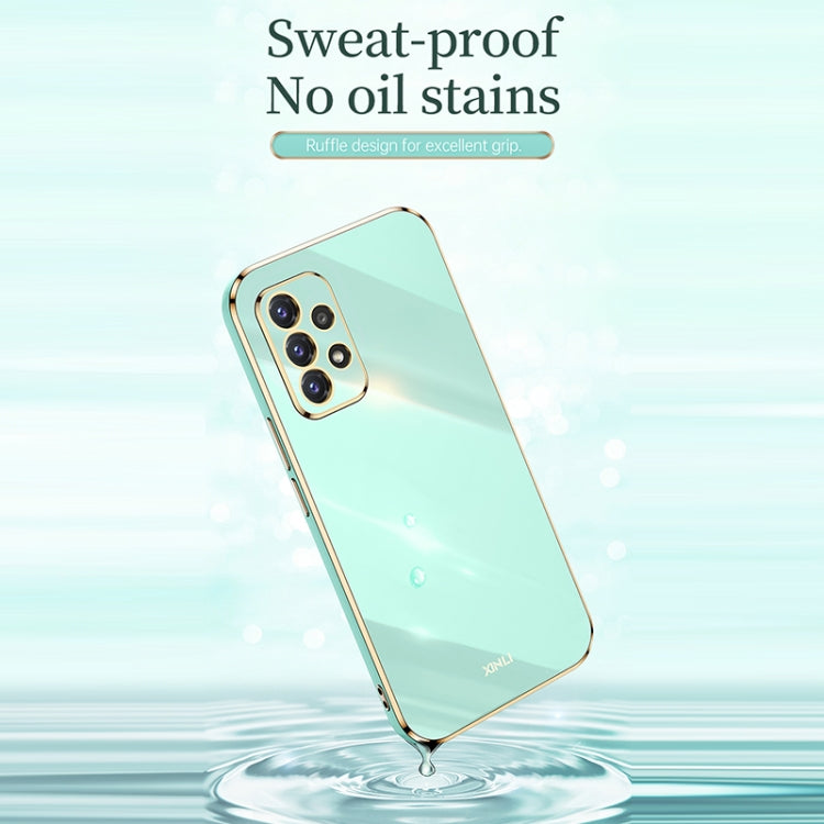 For Samsung Galaxy A52 5G XINLI Straight 6D Plating Gold Edge TPU Shockproof Case