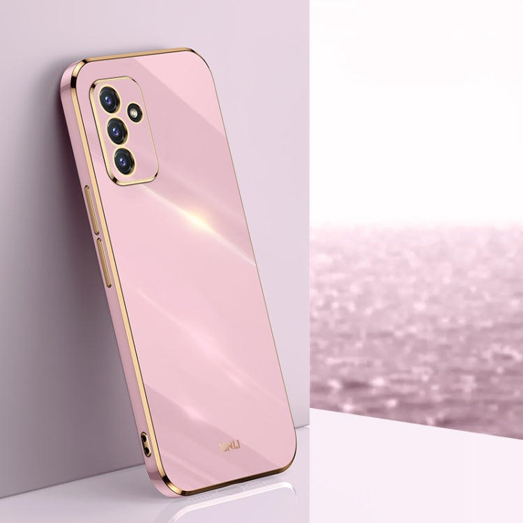 For Samsung Galaxy A82 5G XINLI Straight 6D Plating Gold Edge TPU Shockproof Case