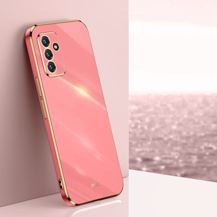 For Samsung Galaxy A82 5G XINLI Straight 6D Plating Gold Edge TPU Shockproof Case