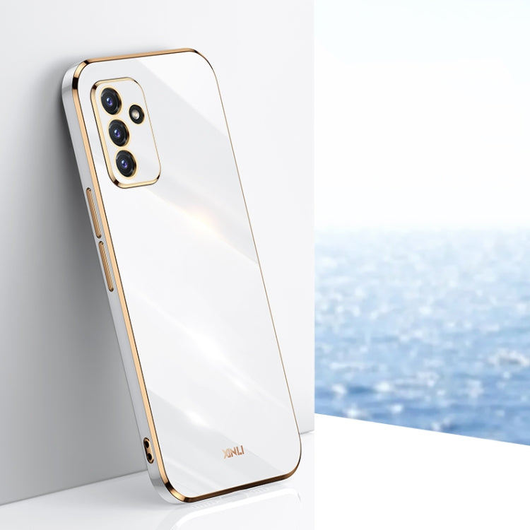 For Samsung Galaxy A82 5G XINLI Straight 6D Plating Gold Edge TPU Shockproof Case