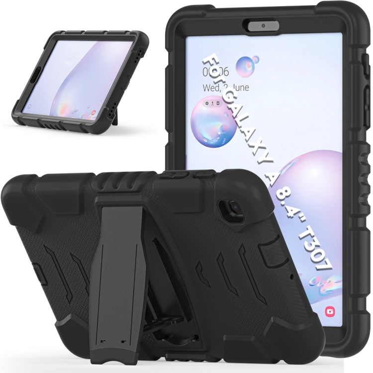 For Samsung Galaxy Tab A8.4 2020 T307 3-Layer Protection Screen Frame + PC + Silicone Shockproof Combination Case with Holder