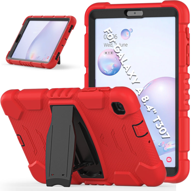 For Samsung Galaxy Tab A8.4 2020 T307 3-Layer Protection Screen Frame + PC + Silicone Shockproof Combination Case with Holder