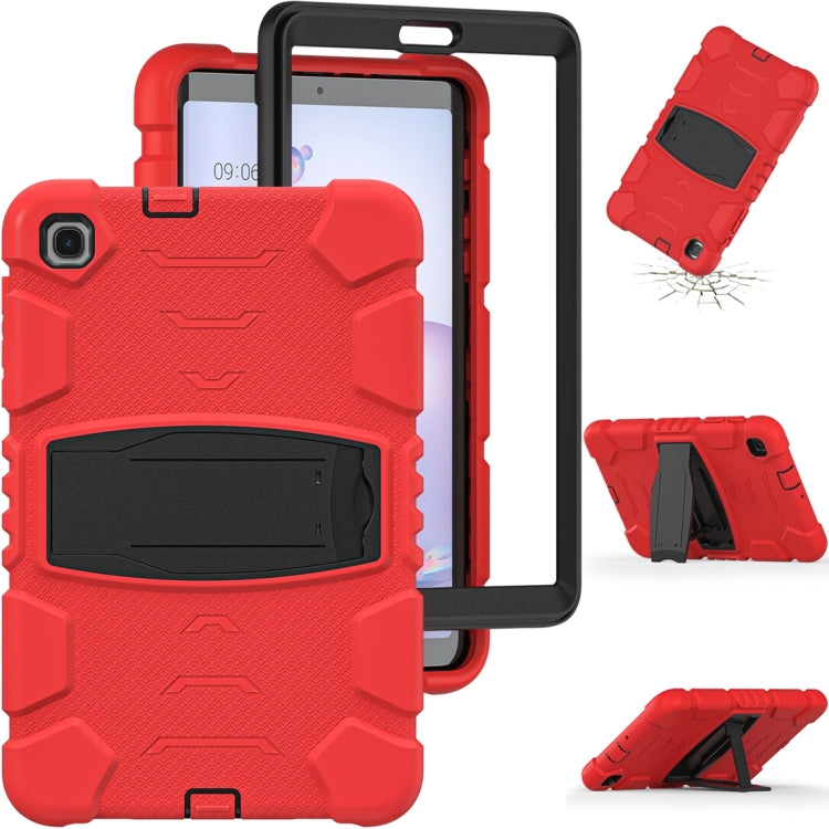 For Samsung Galaxy Tab A8.4 2020 T307 3-Layer Protection Screen Frame + PC + Silicone Shockproof Combination Case with Holder