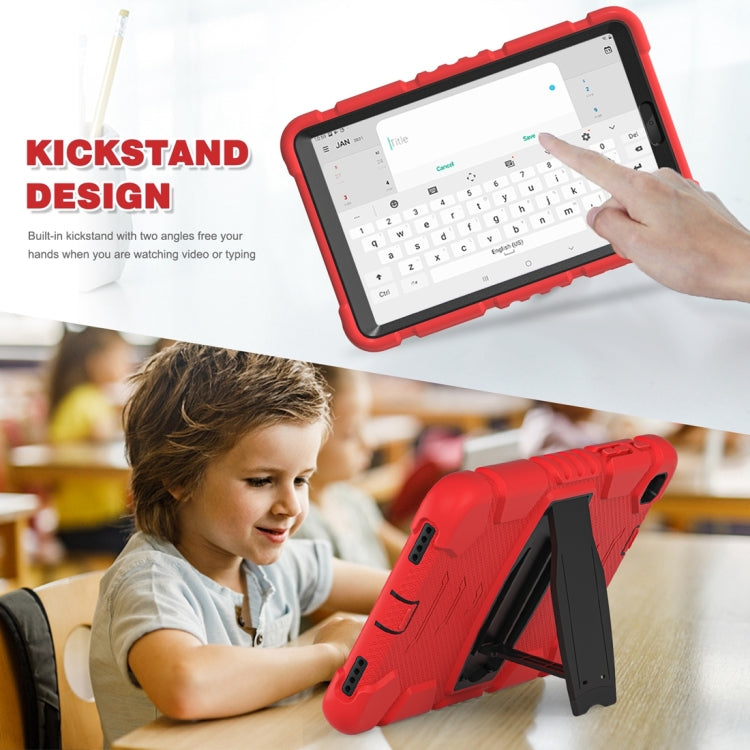 For Samsung Galaxy Tab A8.4 2020 T307 3-Layer Protection Screen Frame + PC + Silicone Shockproof Combination Case with Holder
