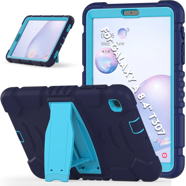 For Samsung Galaxy Tab A8.4 2020 T307 3-Layer Protection Screen Frame + PC + Silicone Shockproof Combination Case with Holder