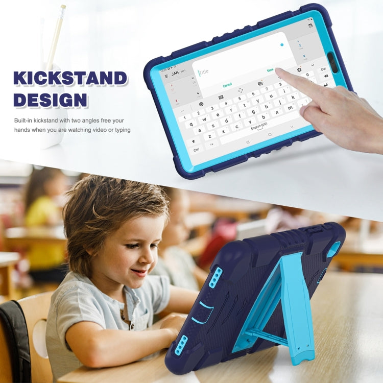 For Samsung Galaxy Tab A8.4 2020 T307 3-Layer Protection Screen Frame + PC + Silicone Shockproof Combination Case with Holder