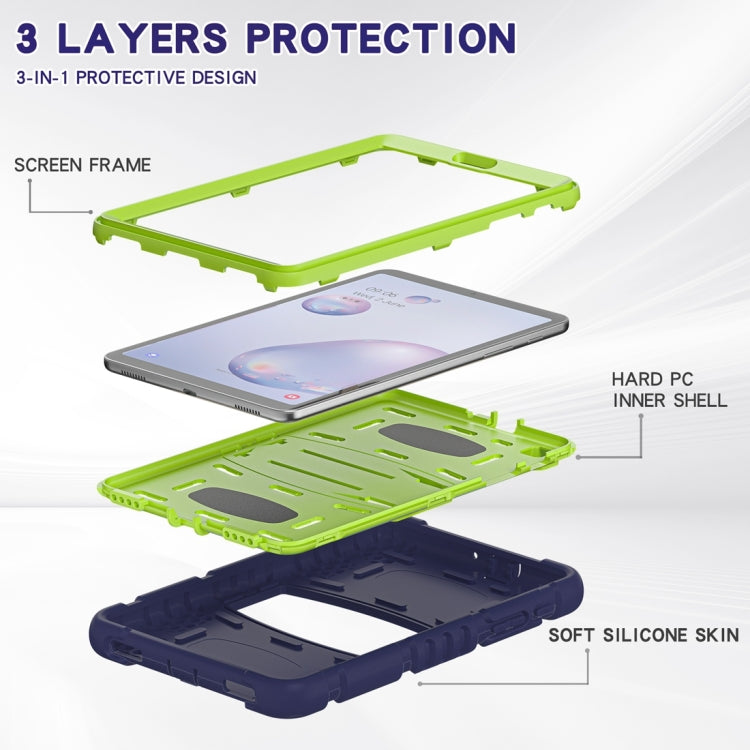 For Samsung Galaxy Tab A8.4 2020 T307 3-Layer Protection Screen Frame + PC + Silicone Shockproof Combination Case with Holder