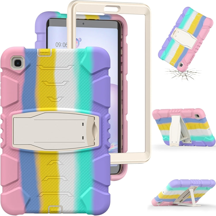 For Samsung Galaxy Tab A8.4 2020 T307 3-Layer Protection Screen Frame + PC + Silicone Shockproof Combination Case with Holder