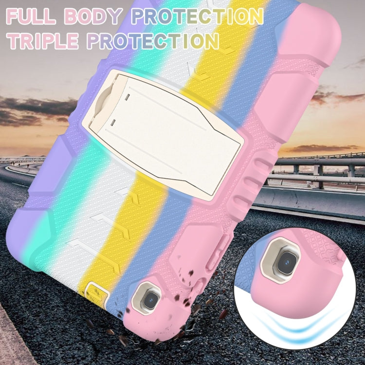 For Samsung Galaxy Tab A8.4 2020 T307 3-Layer Protection Screen Frame + PC + Silicone Shockproof Combination Case with Holder