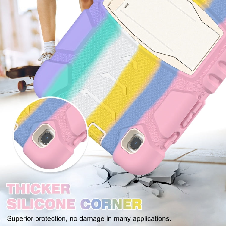 For Samsung Galaxy Tab A8.4 2020 T307 3-Layer Protection Screen Frame + PC + Silicone Shockproof Combination Case with Holder