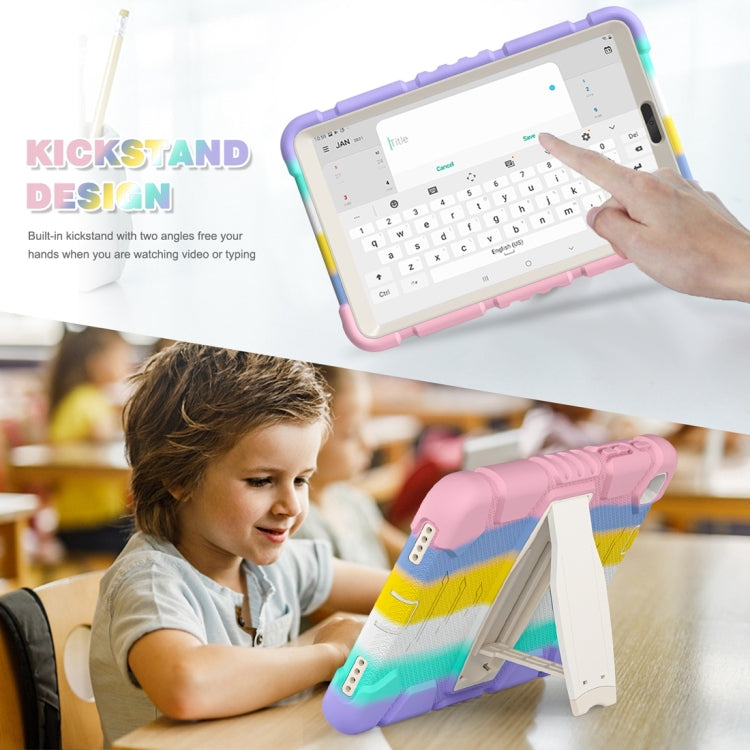 For Samsung Galaxy Tab A8.4 2020 T307 3-Layer Protection Screen Frame + PC + Silicone Shockproof Combination Case with Holder