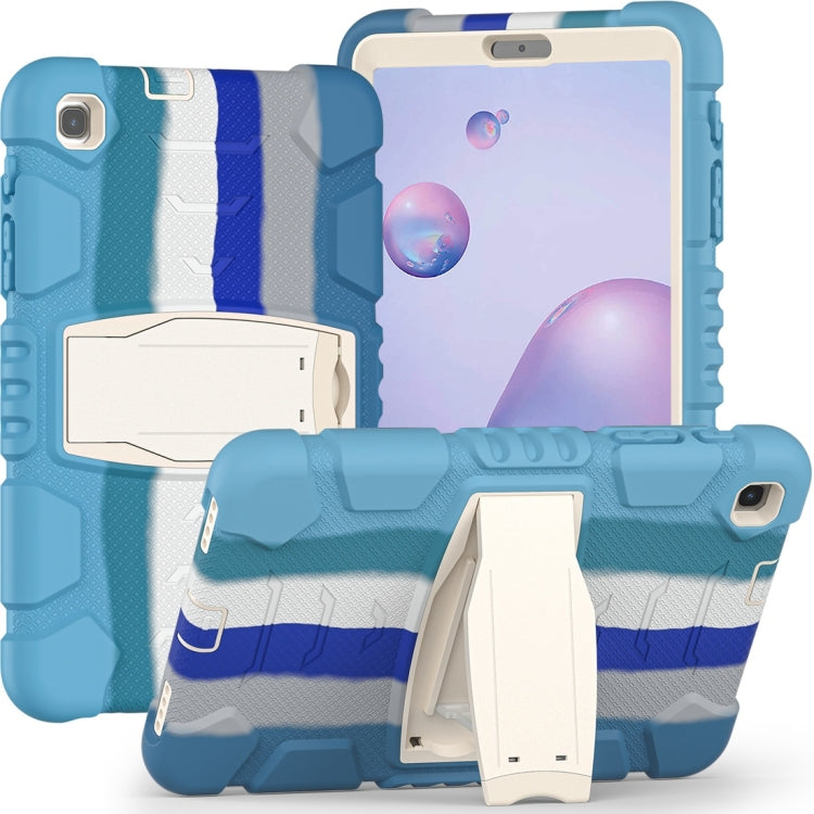 For Samsung Galaxy Tab A8.4 2020 T307 3-Layer Protection Screen Frame + PC + Silicone Shockproof Combination Case with Holder