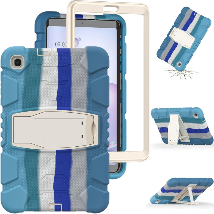 For Samsung Galaxy Tab A8.4 2020 T307 3-Layer Protection Screen Frame + PC + Silicone Shockproof Combination Case with Holder