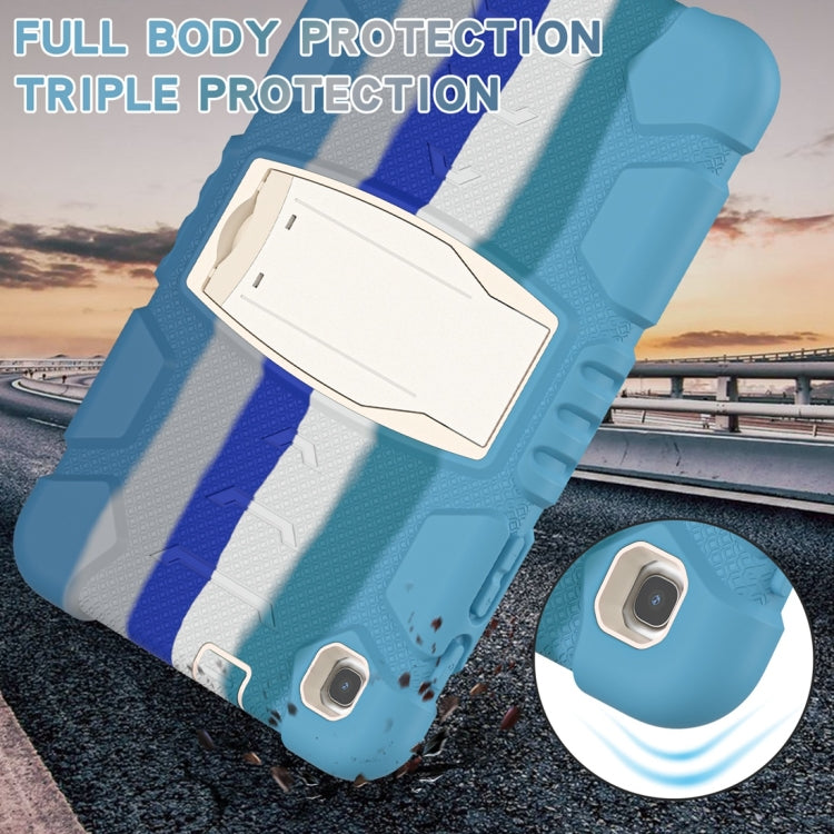 For Samsung Galaxy Tab A8.4 2020 T307 3-Layer Protection Screen Frame + PC + Silicone Shockproof Combination Case with Holder