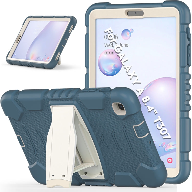 For Samsung Galaxy Tab A8.4 2020 T307 3-Layer Protection Screen Frame + PC + Silicone Shockproof Combination Case with Holder