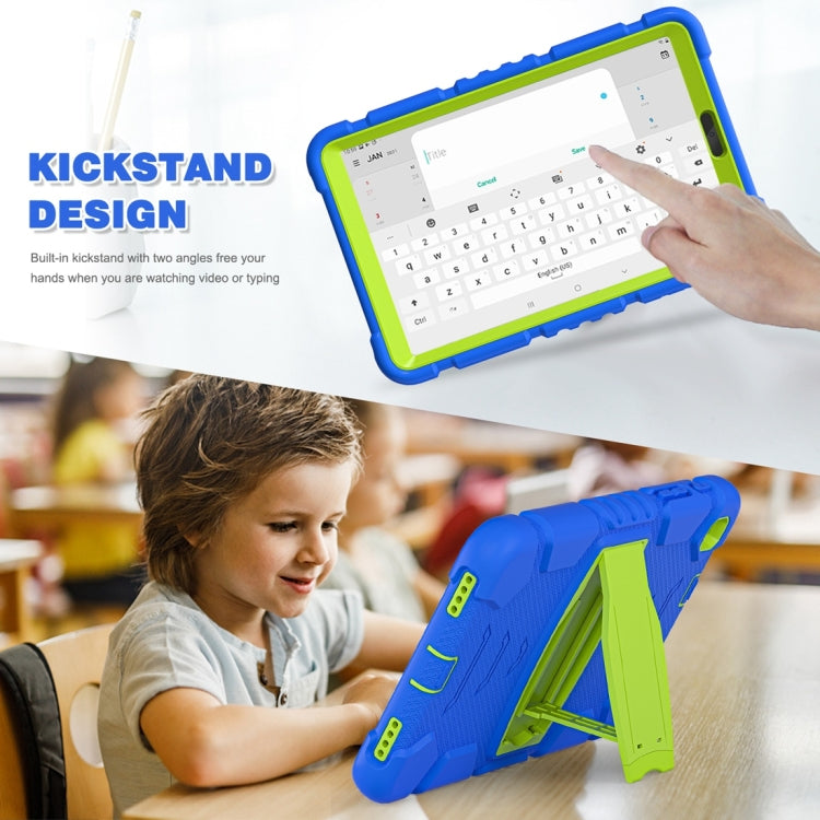 For Samsung Galaxy Tab A8.4 2020 T307 3-Layer Protection Screen Frame + PC + Silicone Shockproof Combination Case with Holder