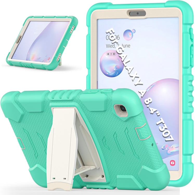 For Samsung Galaxy Tab A8.4 2020 T307 3-Layer Protection Screen Frame + PC + Silicone Shockproof Combination Case with Holder