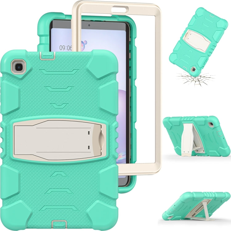 For Samsung Galaxy Tab A8.4 2020 T307 3-Layer Protection Screen Frame + PC + Silicone Shockproof Combination Case with Holder