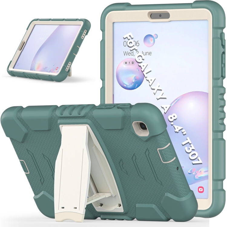 For Samsung Galaxy Tab A8.4 2020 T307 3-Layer Protection Screen Frame + PC + Silicone Shockproof Combination Case with Holder