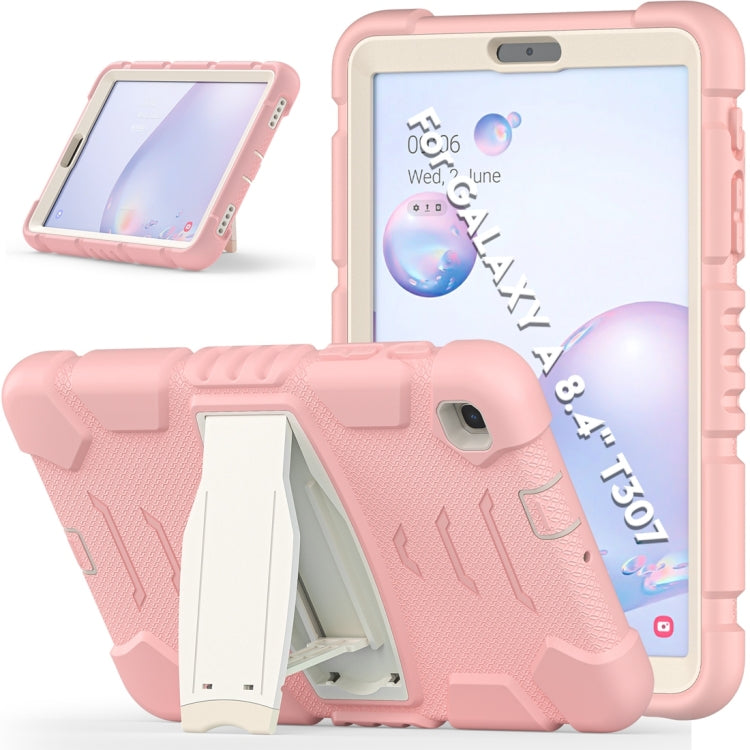 For Samsung Galaxy Tab A8.4 2020 T307 3-Layer Protection Screen Frame + PC + Silicone Shockproof Combination Case with Holder
