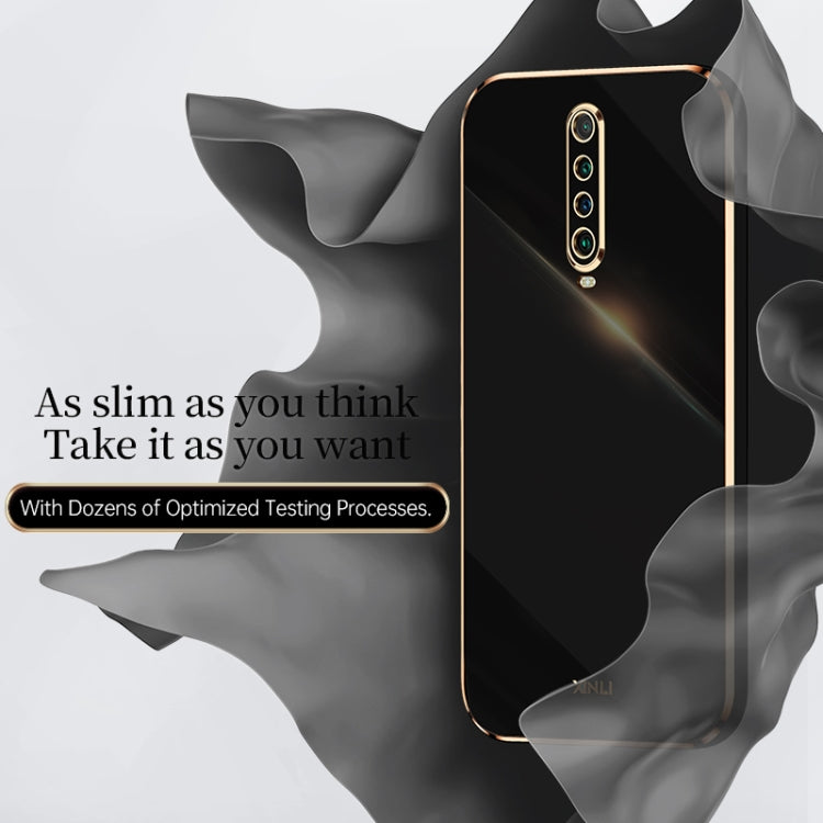 For Xiaomi Redmi K30 XINLI Straight 6D Plating Gold Edge TPU Shockproof Case