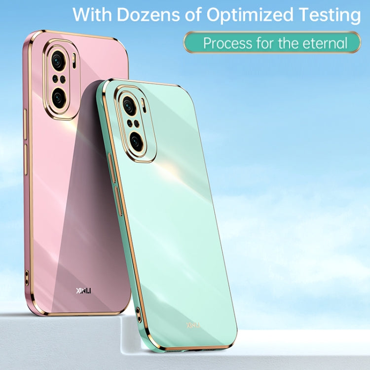 For Xiaomi Redmi K40 XINLI Straight 6D Plating Gold Edge TPU Shockproof Case
