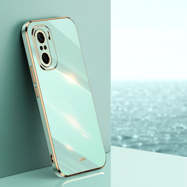 For Xiaomi Redmi K40 XINLI Straight 6D Plating Gold Edge TPU Shockproof Case