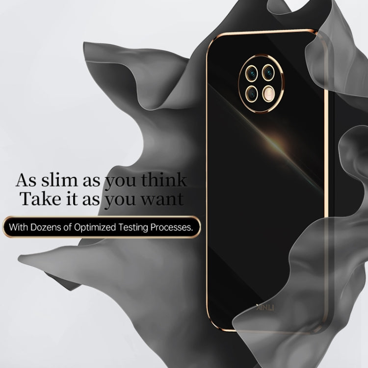 For Xiaomi Redmi Note 9 5G XINLI Straight 6D Plating Gold Edge TPU Shockproof Case