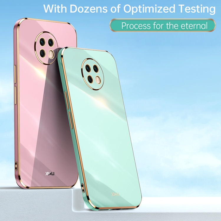 For Xiaomi Redmi Note 9 5G XINLI Straight 6D Plating Gold Edge TPU Shockproof Case