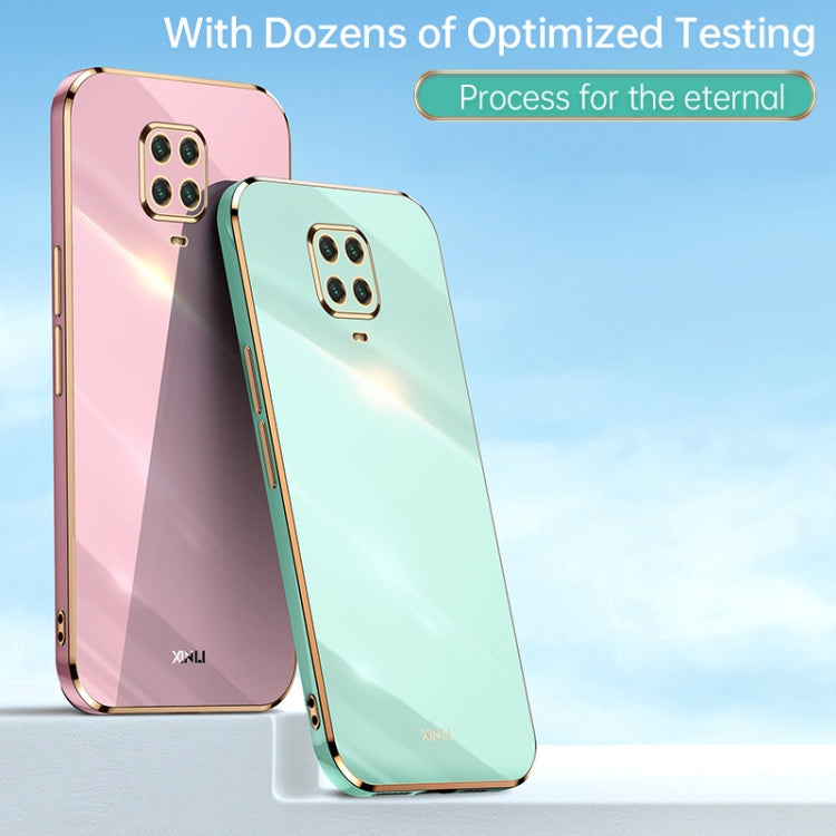 For Xiaomi Redmi Note 9S XINLI Straight 6D Plating Gold Edge TPU Shockproof Case