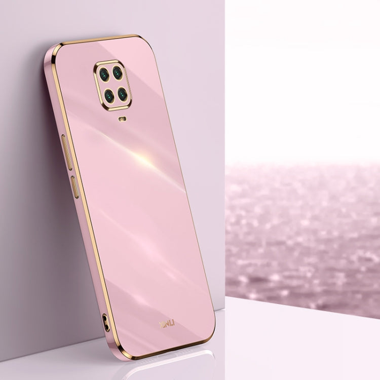 For Xiaomi Redmi Note 9S XINLI Straight 6D Plating Gold Edge TPU Shockproof Case